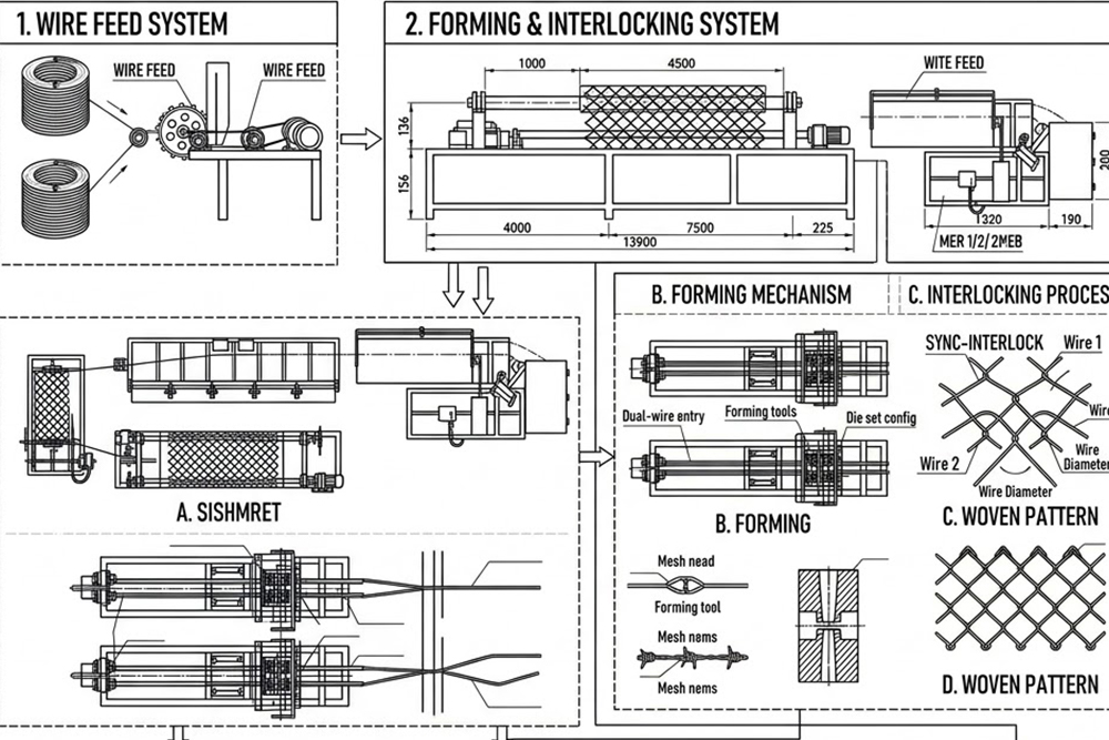 double-wire-chain-link-fence-machine